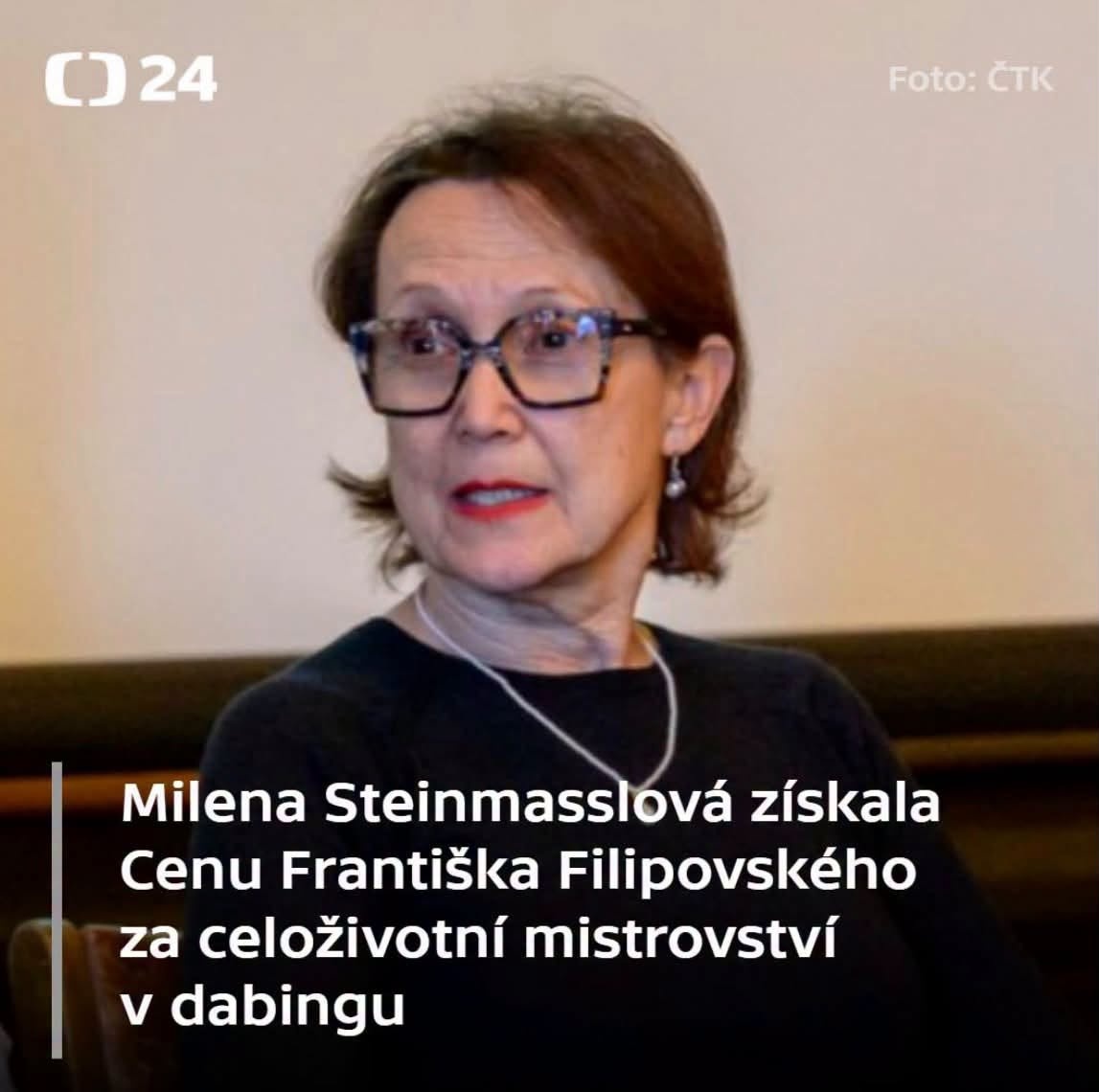 Milena Steinmasslová – Cena Františka Filipovského